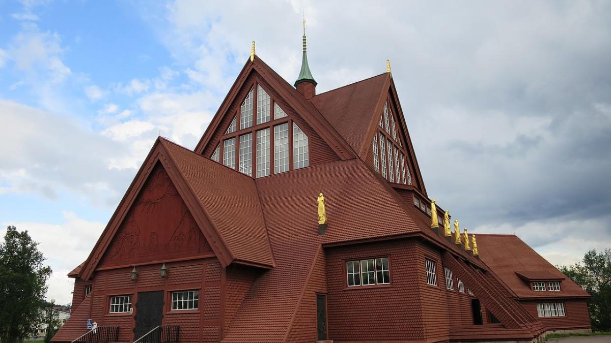 Церковь в городе Кируна на севере Швеции