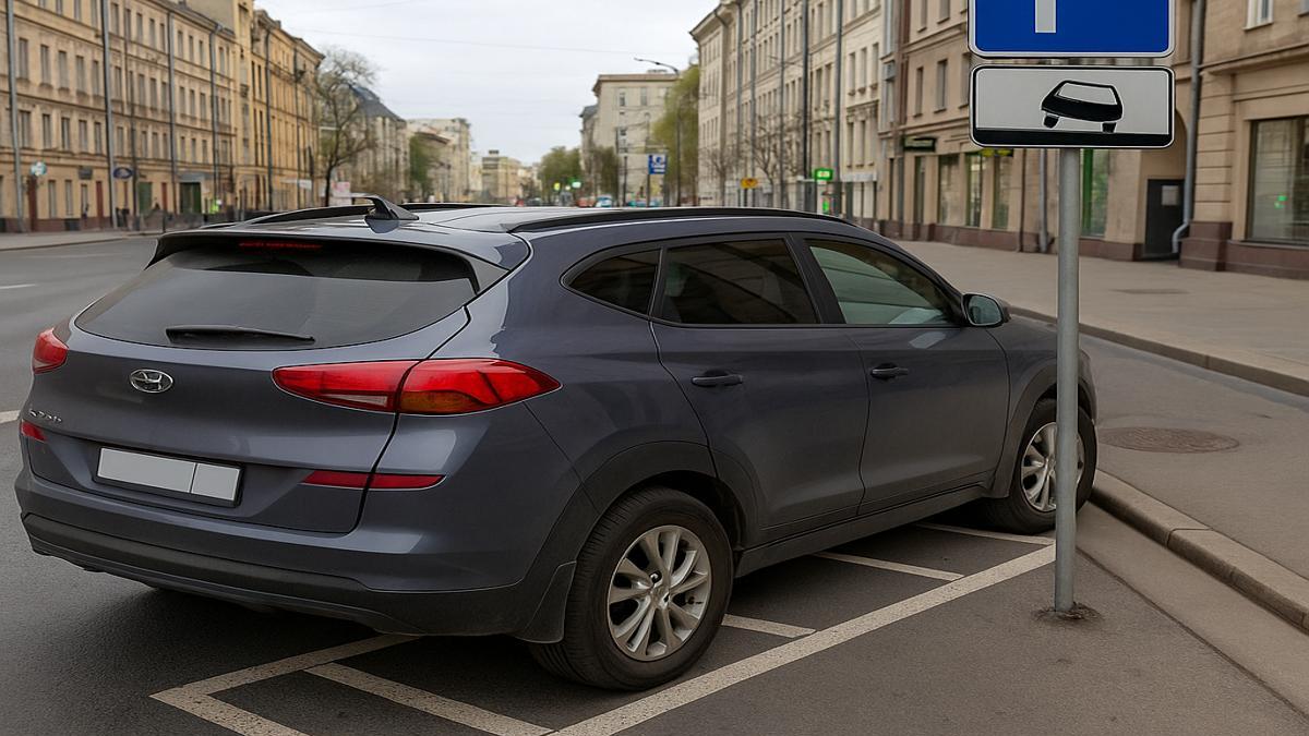 Парковка под углом в Москве
