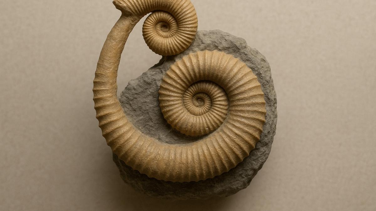 древняя раковина аммонита