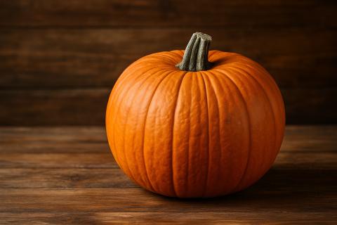 Спелая тыква с твердой плодоножкой и сухой кожурой хранится до весны