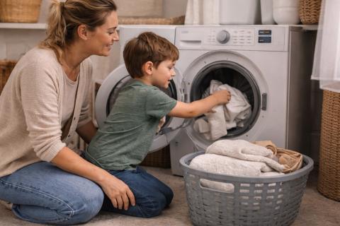 Дожди в городе бессильны перед цветом: хитрый мешочек в барабане возвращает свитерам свежесть