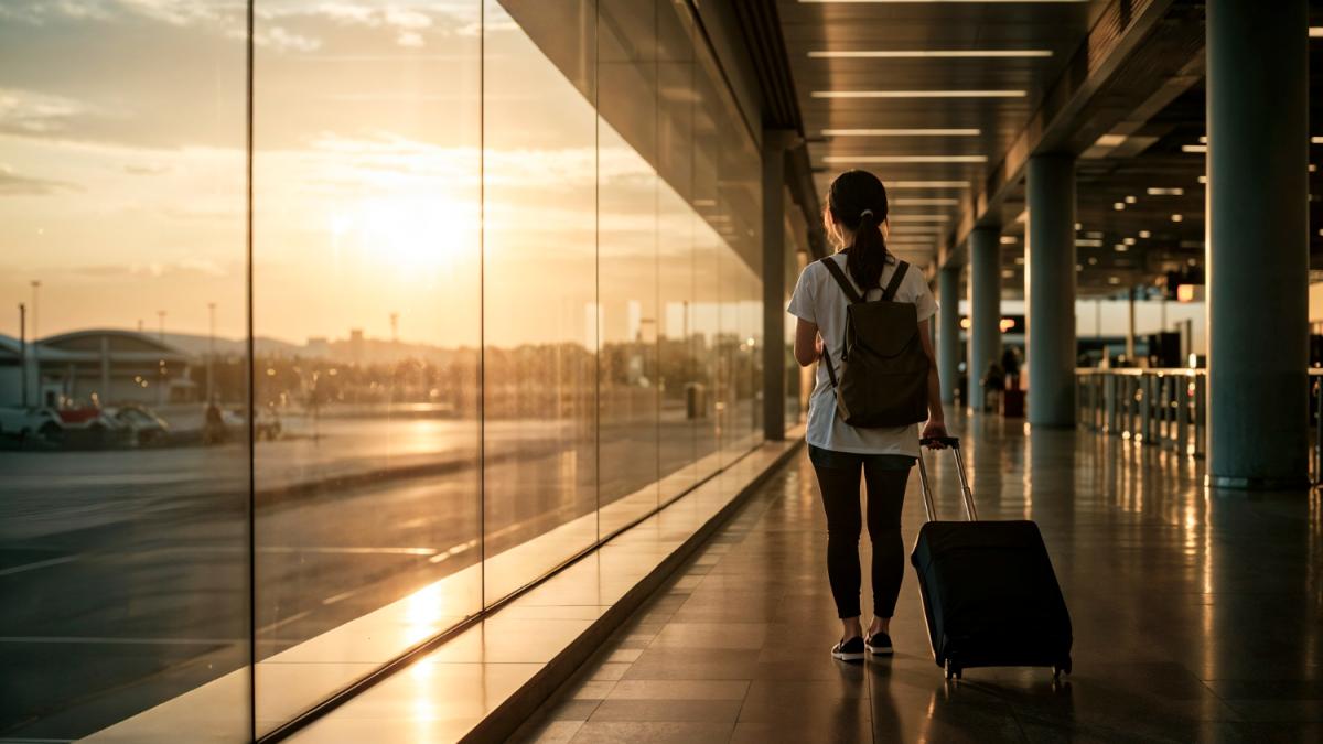 девушка в аэропорту девушка в аэропорту