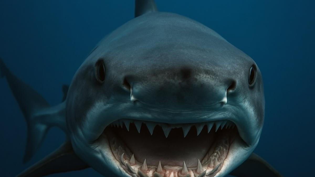 Акула под водой