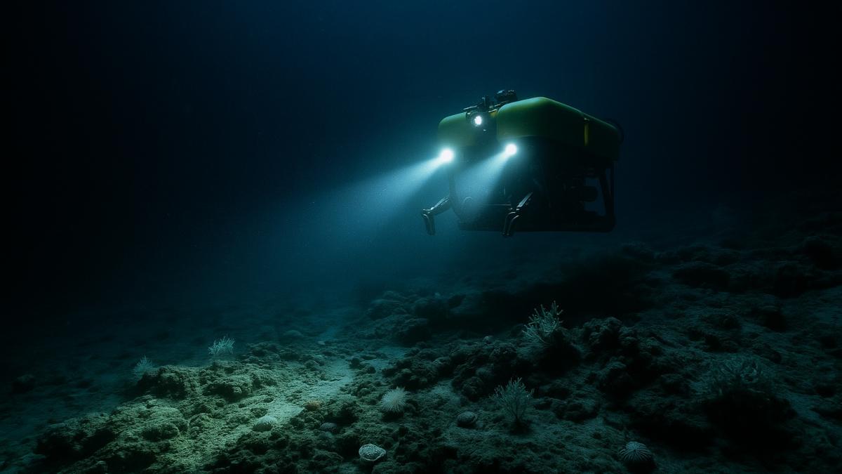 Глубоководный аппарат исследует океан