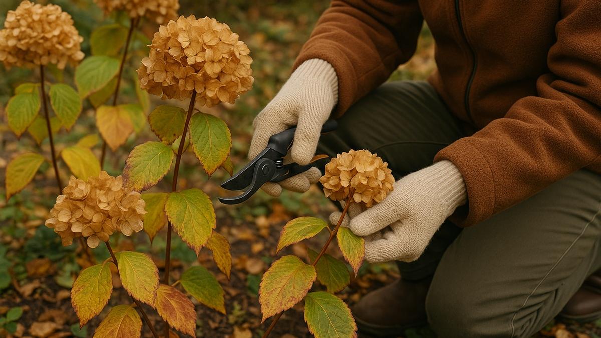 Осенний уход за гортензией