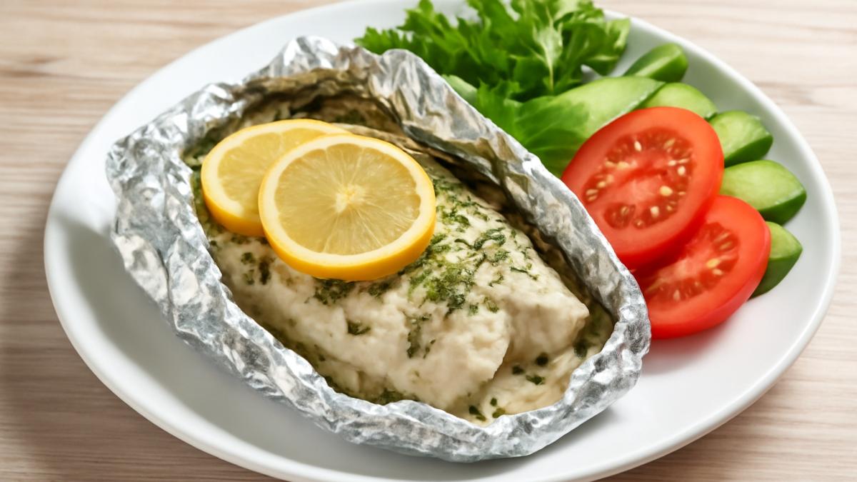 Судак в фольге с травами