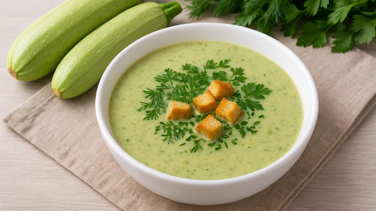Крем-суп из кабачков с зеленью Крем-суп из кабачков с зеленью