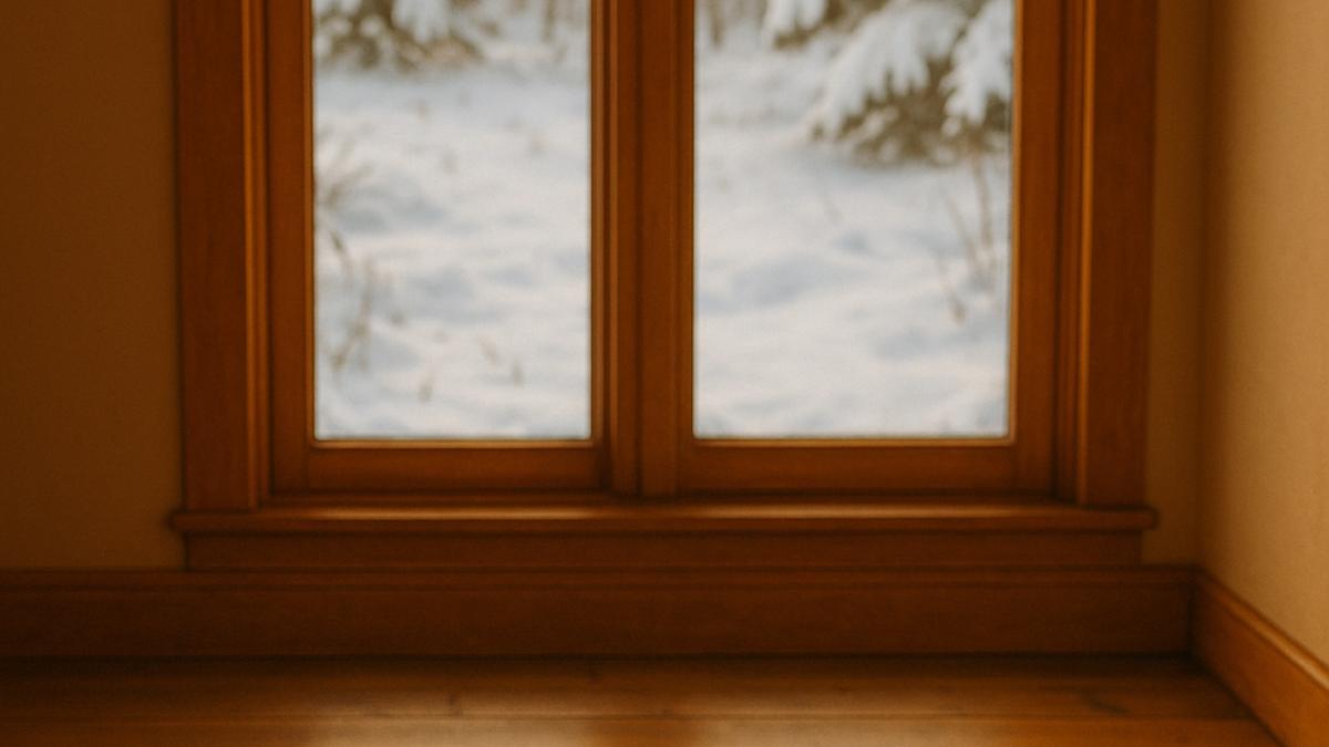 Теплый деревянный пол зимой