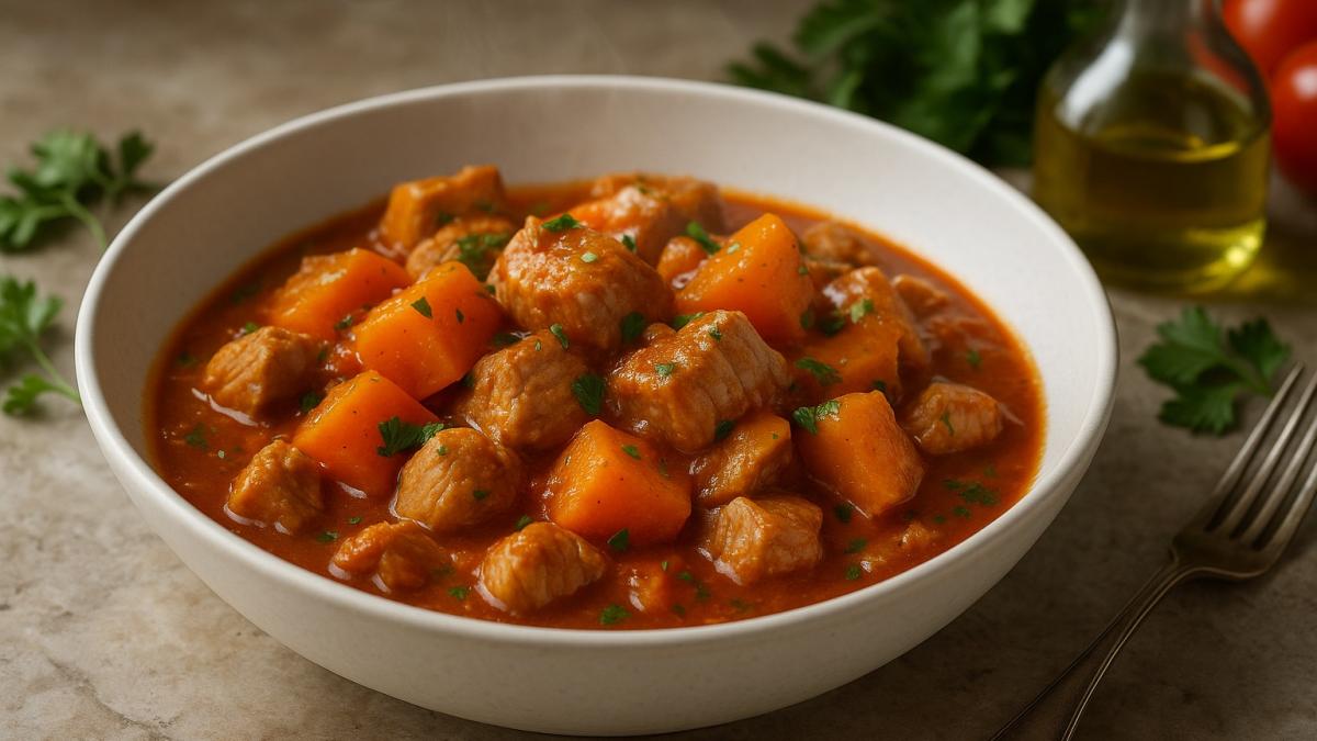 Гуляш с тыквой и индейкой