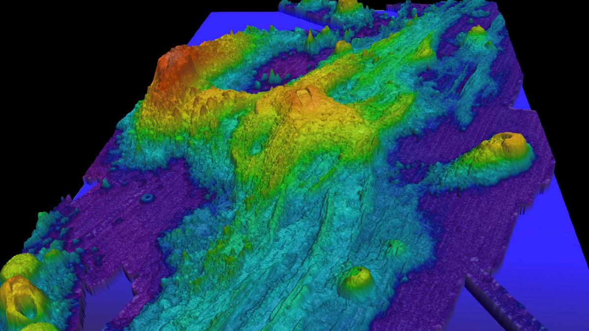 Axial Exaggerated Bathymetry