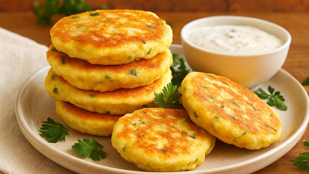 Кукурузные оладьи с сыром