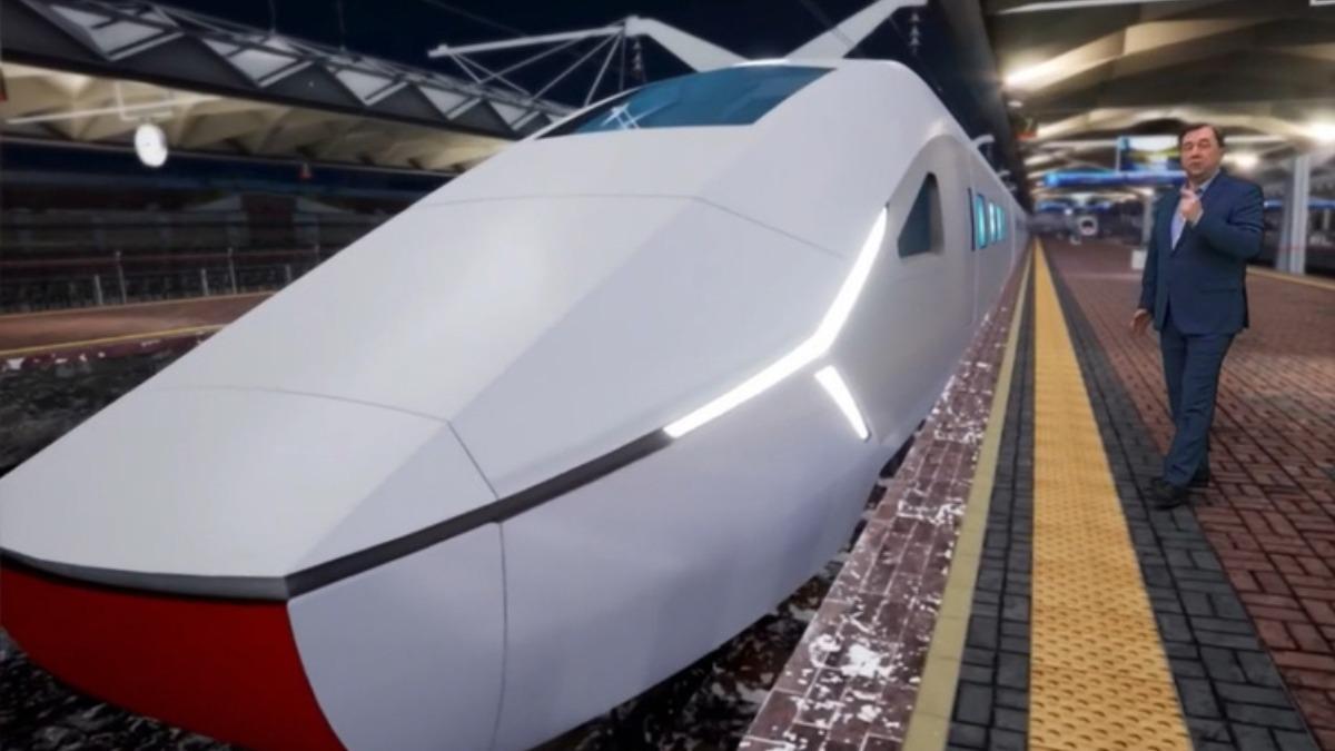 Модель первого российского высокоскоростного поезда Модель первого российского высокоскоростного поезда