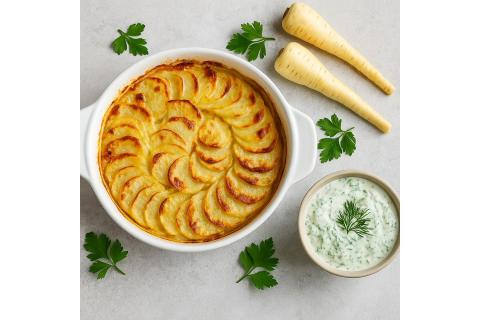 Картофель с сыром, запечённый в духовке, сохраняет нежную текстуру и насыщенный вкус
