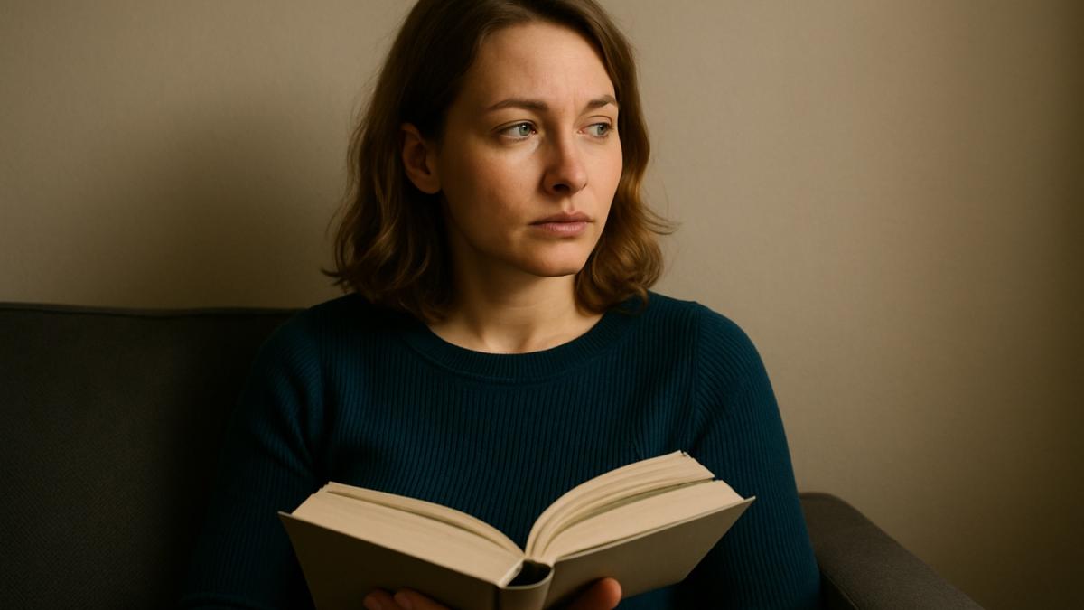 Человек с книгой и задумчивым взглядом