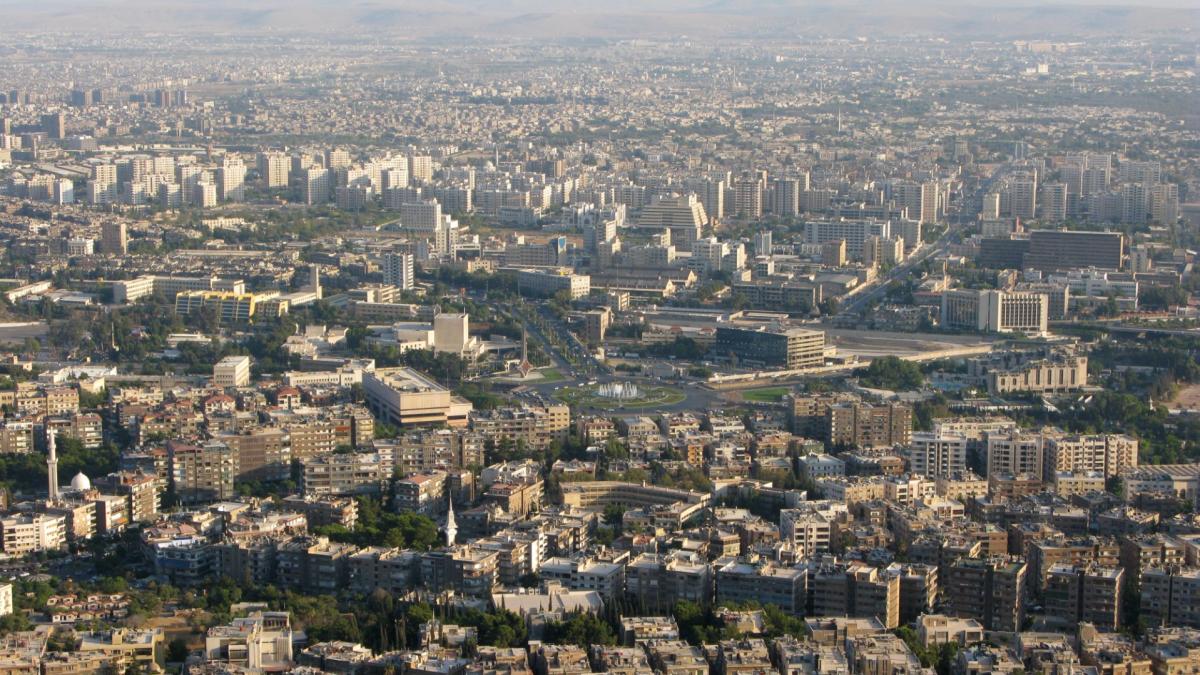 Damascus, Syria, Panorama at sunset