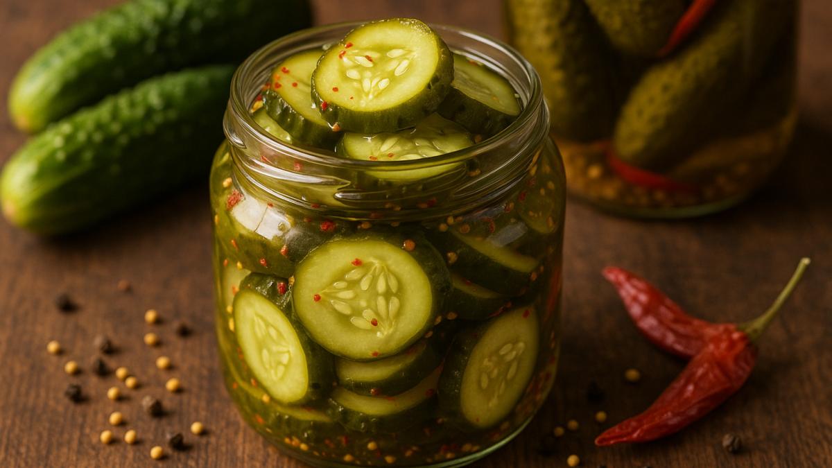 Острые маринованные огурцы Острые маринованные огурцы