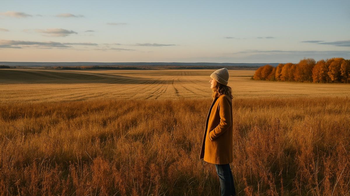 Осенние поля и тишина простора