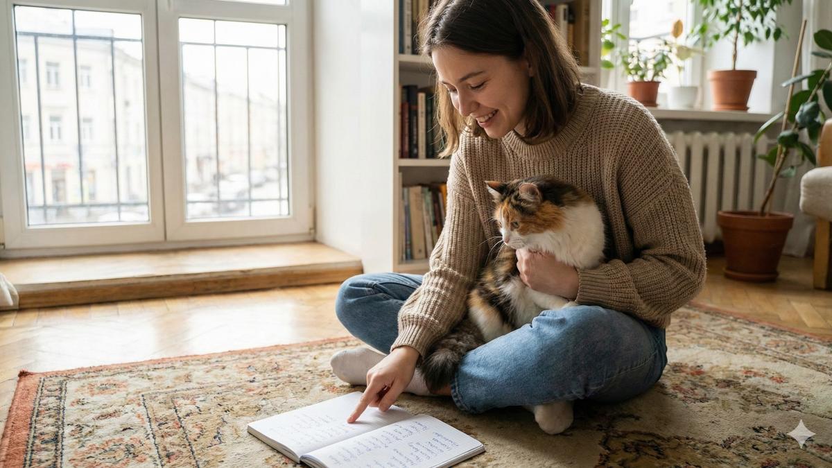 Девушка с кошкой