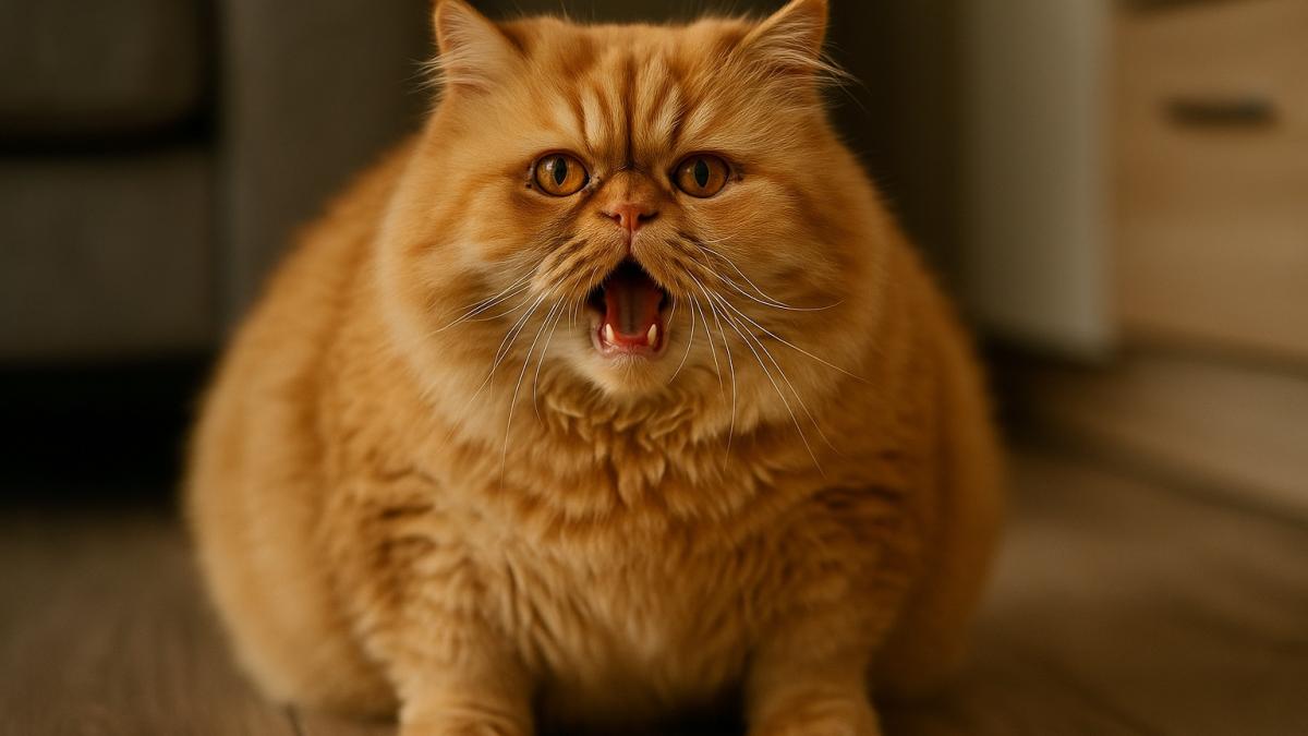 Голодный персидский кот