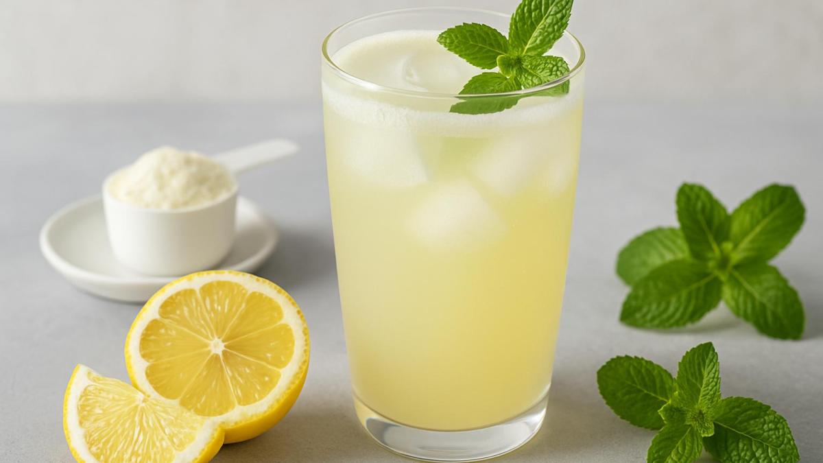 Освежающий протеиновый лимонад с мятой