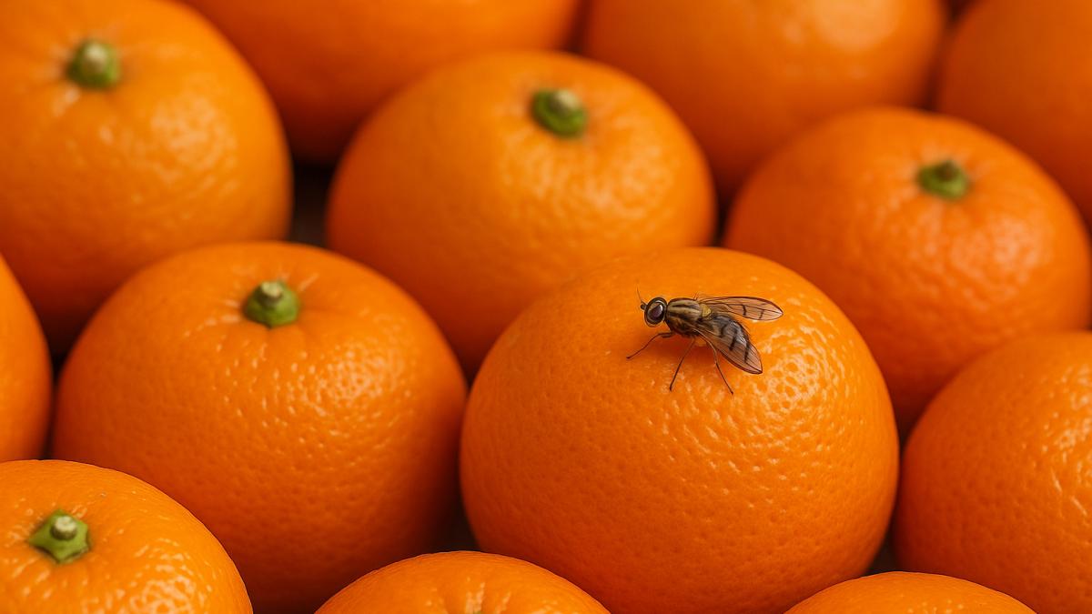 мандарины с плодовой мухой мандарины с плодовой мухой