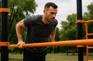 Спортивный эксперт: отжимания на брусьях укрепляют низ груди и плечевой пояс