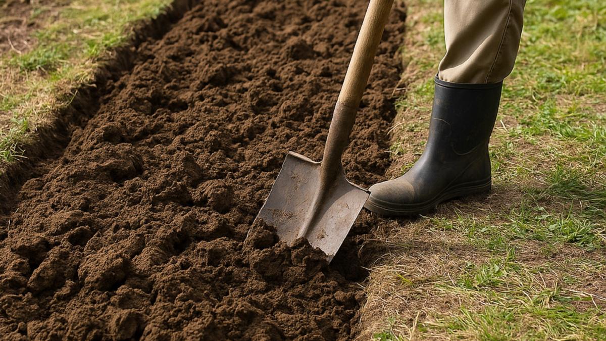 Перекопка почвы Перекопка почвы