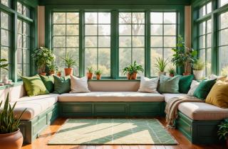 Оливковая палитра создала тёплую атмосферу в гостиных — House Beautiful