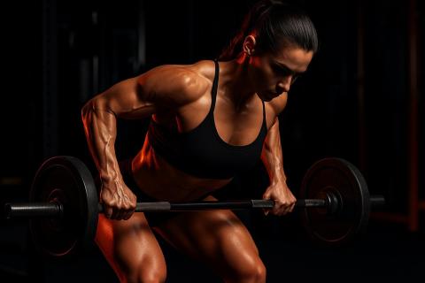 Тренер по фитнесу: тяга штанги в наклоне укрепляет мышцы спины Тренер по фитнесу: тяга штанги в наклоне укрепляет мышцы спины