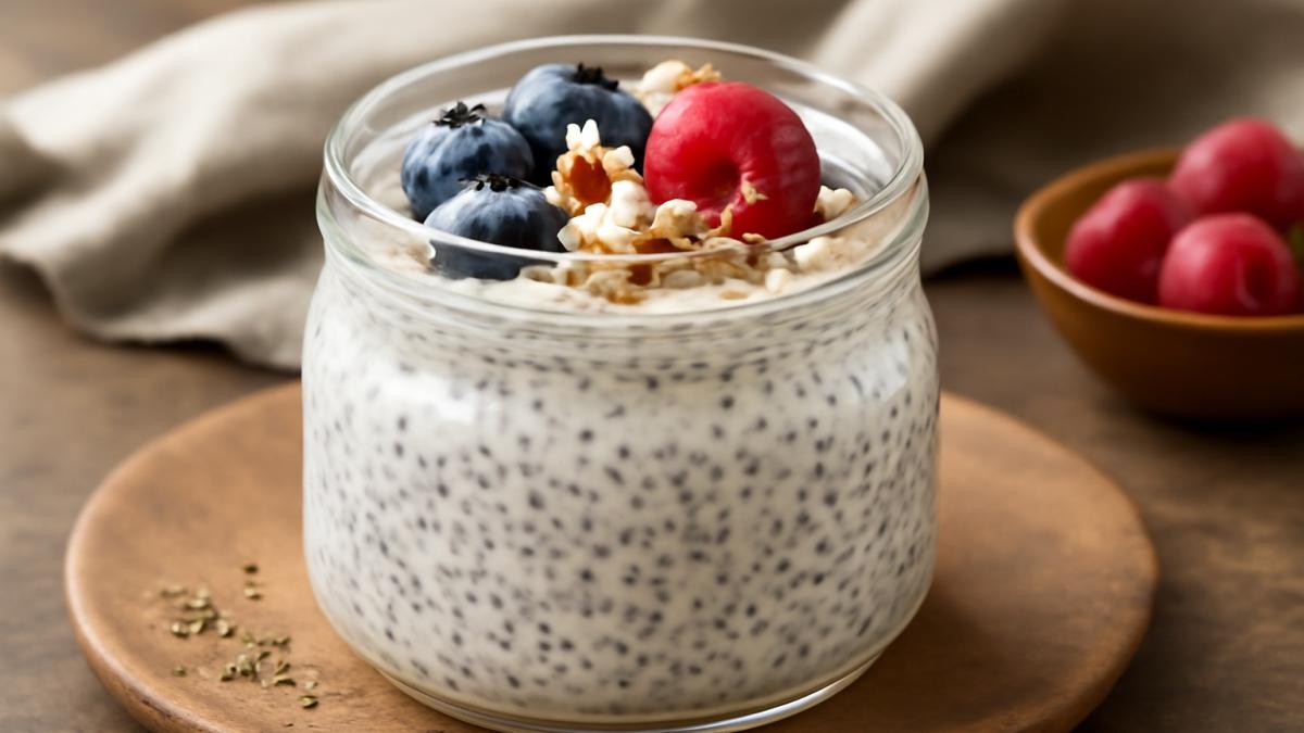 Пудинг из семян чиа и молока