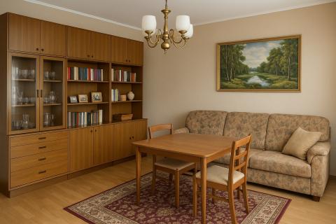 Расстановка мебели вдоль стен сужает пространство, лучше использовать мебель для зонирования