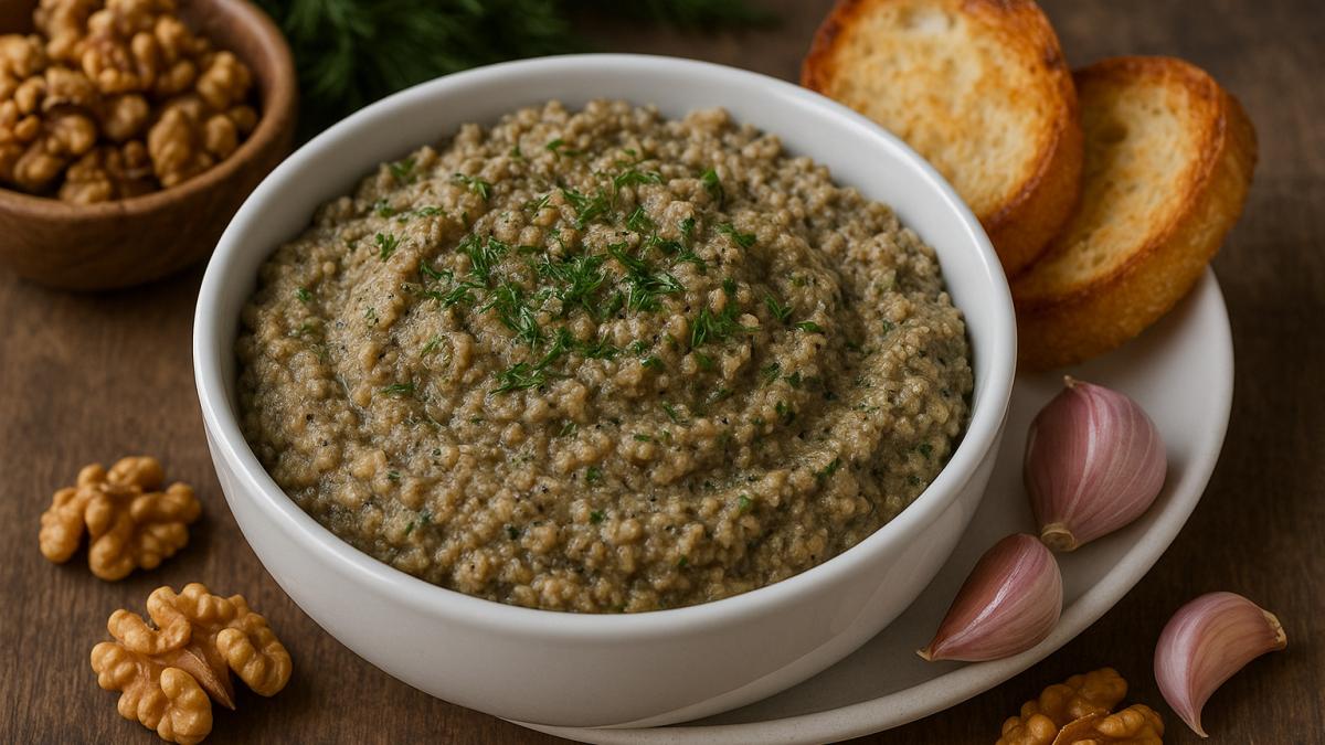 Паштет из баклажанов с орехами Паштет из баклажанов с орехами