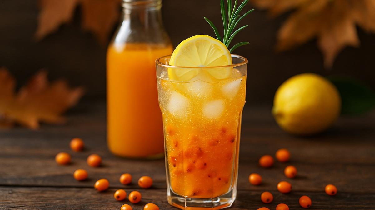 Газировка с облепихой и лимоном