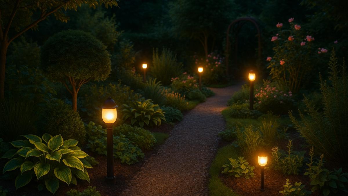Освещение в саду