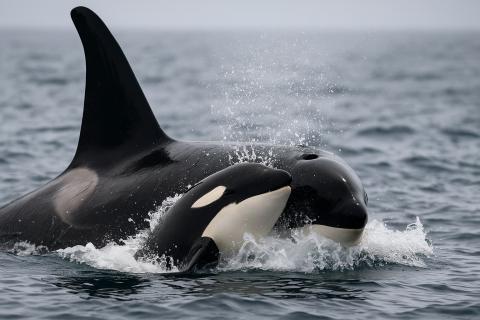 Норвежские ученые наблюдали рождение детеныша косатки в открытом море — впервые в истории