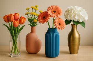 Дизайнеры советуют подбирать форму вазы по типу букета и стилю интерьера