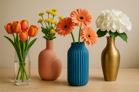 Дизайнеры советуют подбирать форму вазы по типу букета и стилю интерьера Дизайнеры советуют подбирать форму вазы по типу букета и стилю интерьера