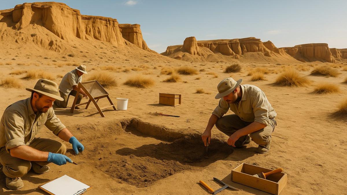 Раскопки в пустыне Гоби