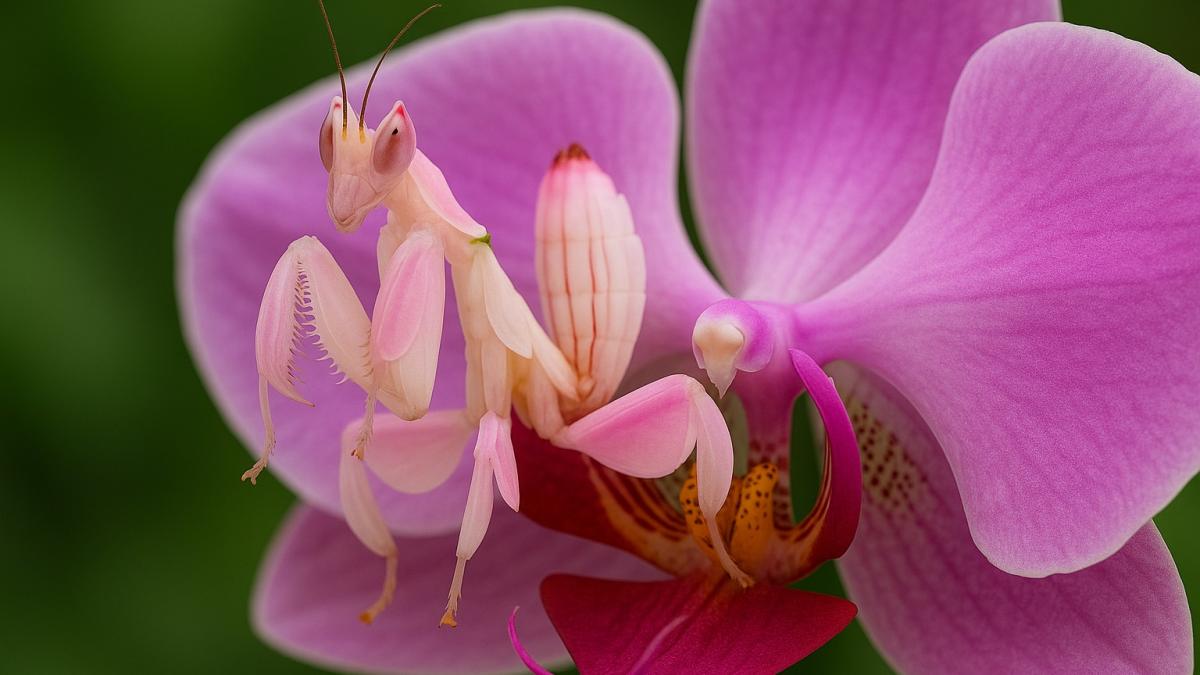 Богомол на цветке