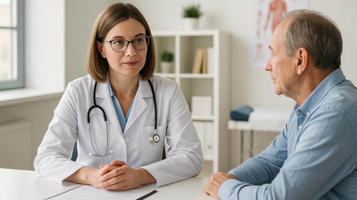 Врач и пациент в кабинете Врач и пациент в кабинете