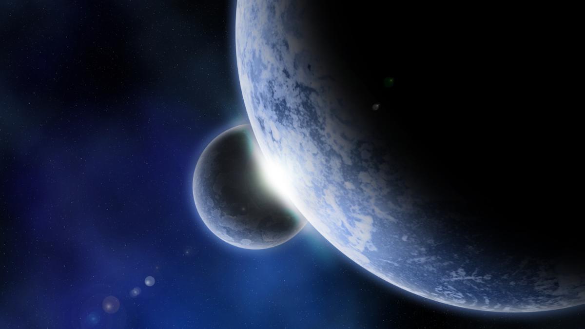 Две планеты в космосе