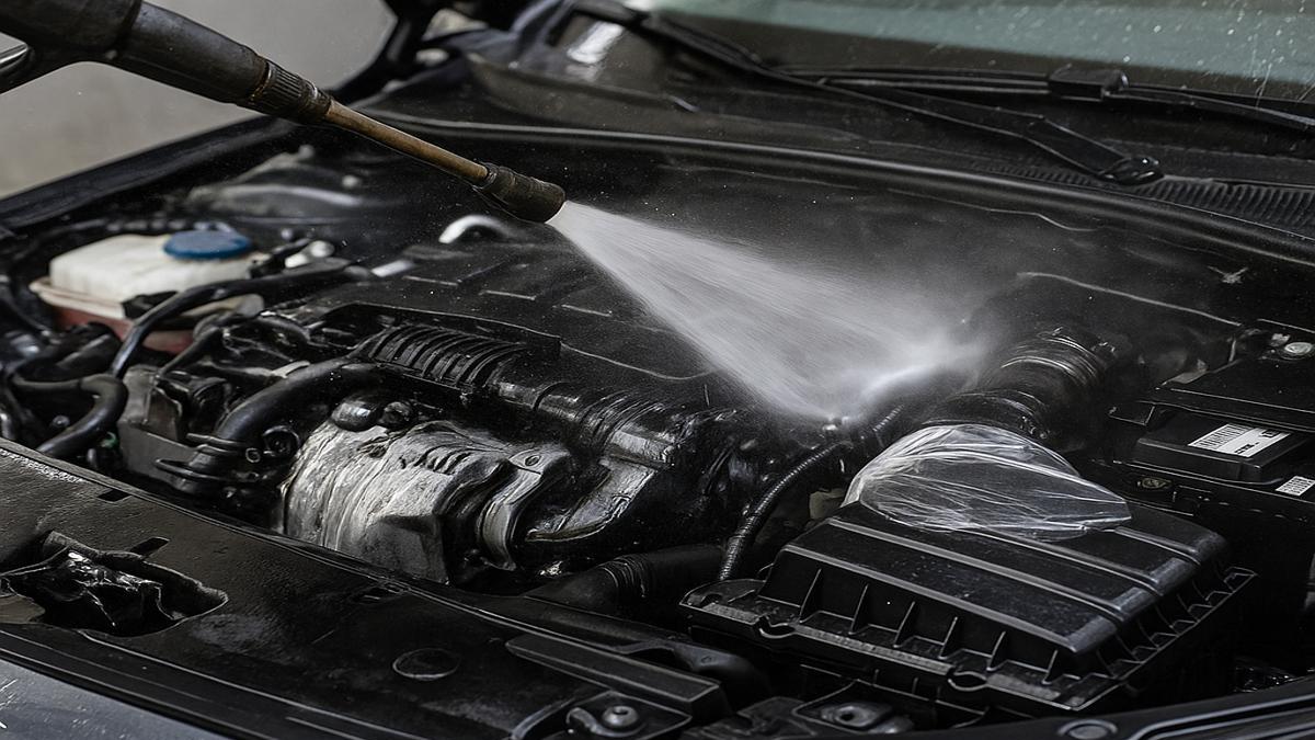 Мойка двигателя автомобиля