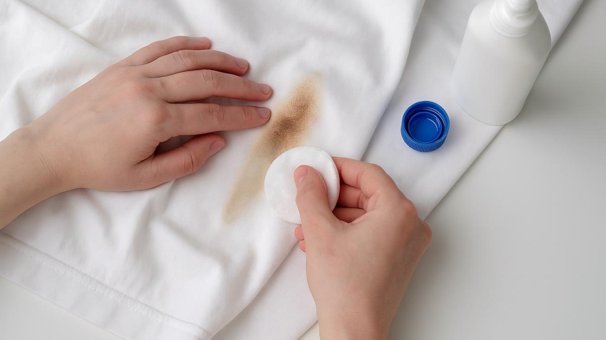 Удаление пятен от утюга на белой одежде