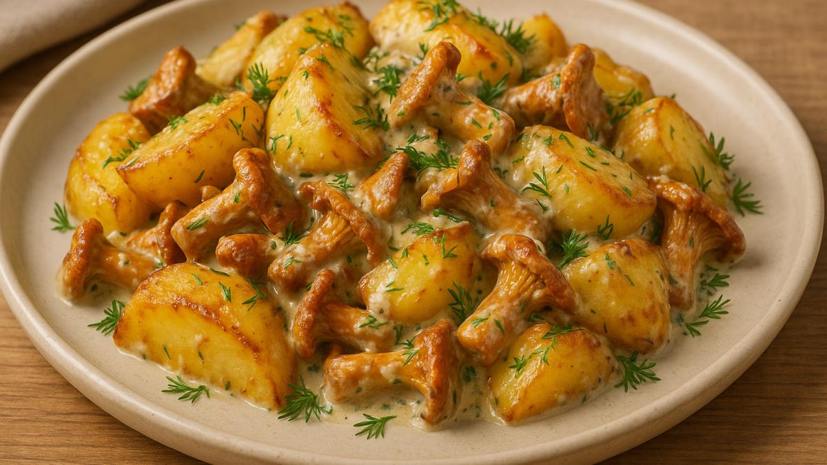 Картошка с лисичками Картошка с лисичками
