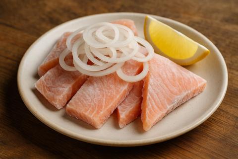 Кета приобретает чистый вкус после засолки солью, сахаром и специями — повар