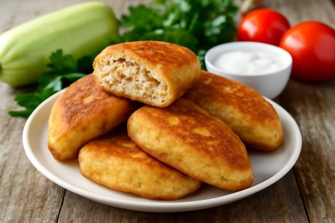 Рецепт пирожков с луком и яйцом на кефире: пошаговая инструкция