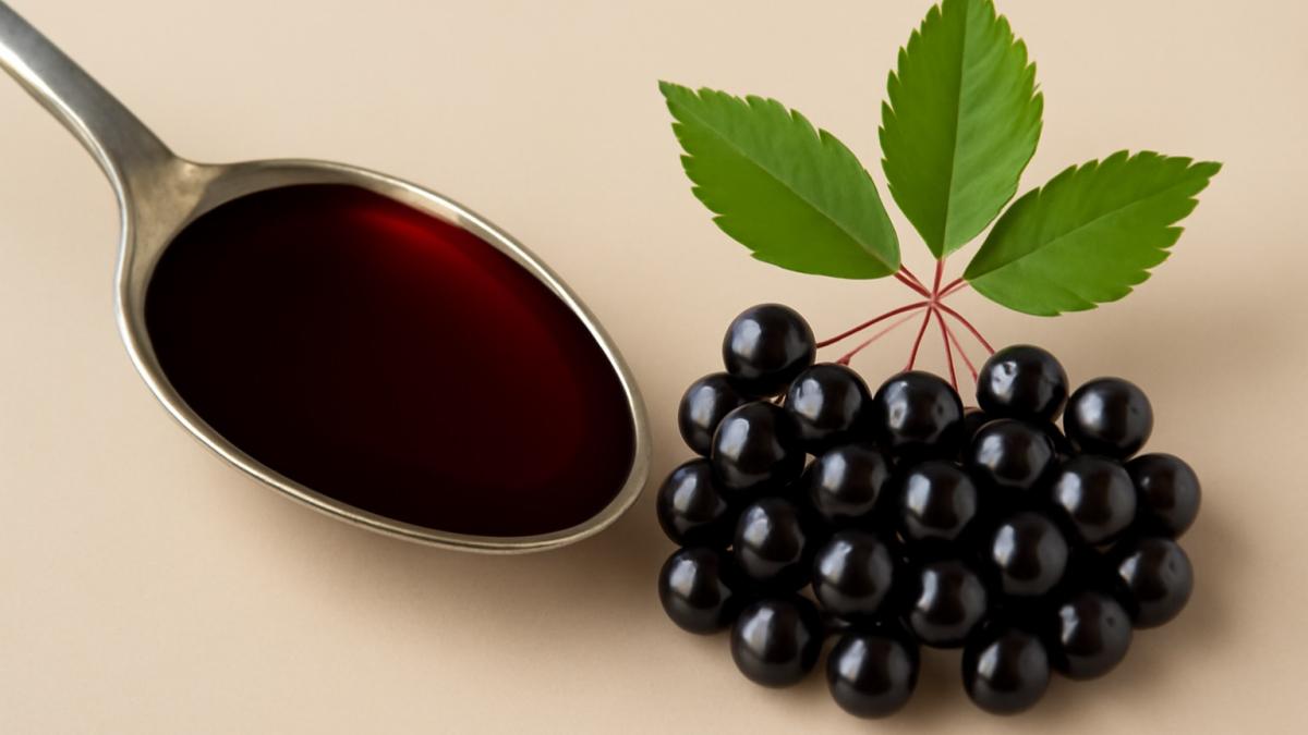 Сироп из бузины и ягоды
