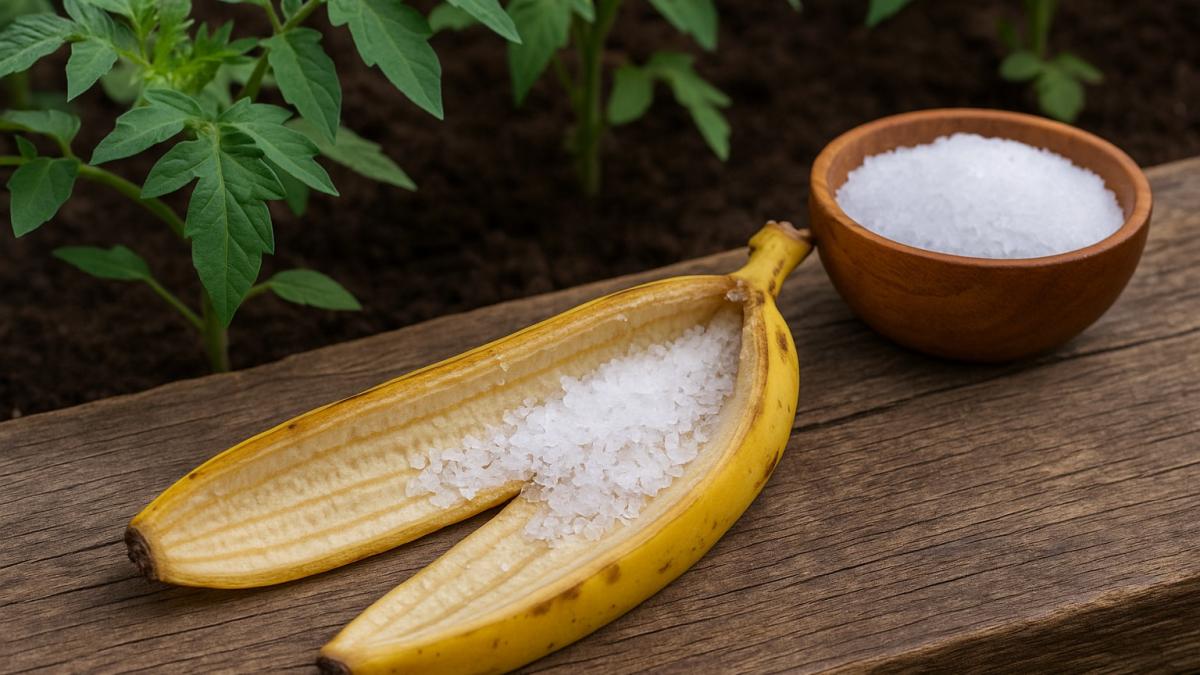 Банановая кожура с солью