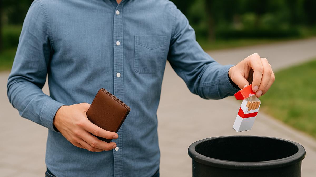 Человек бросает курить