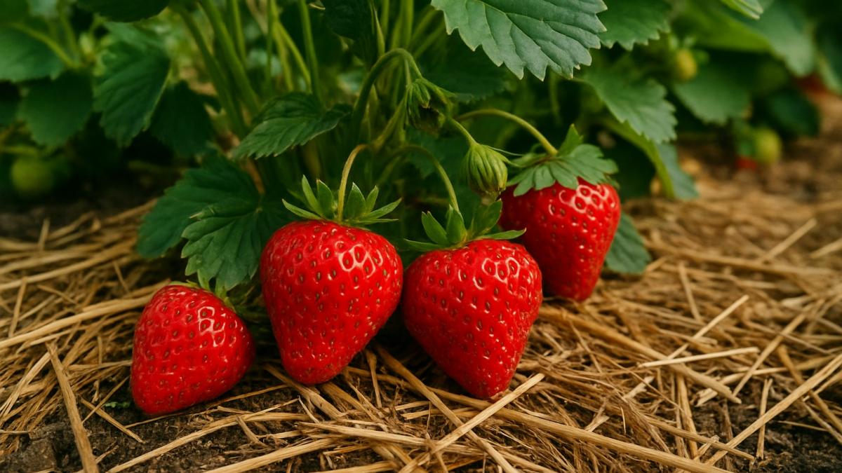 Клубника на грядке